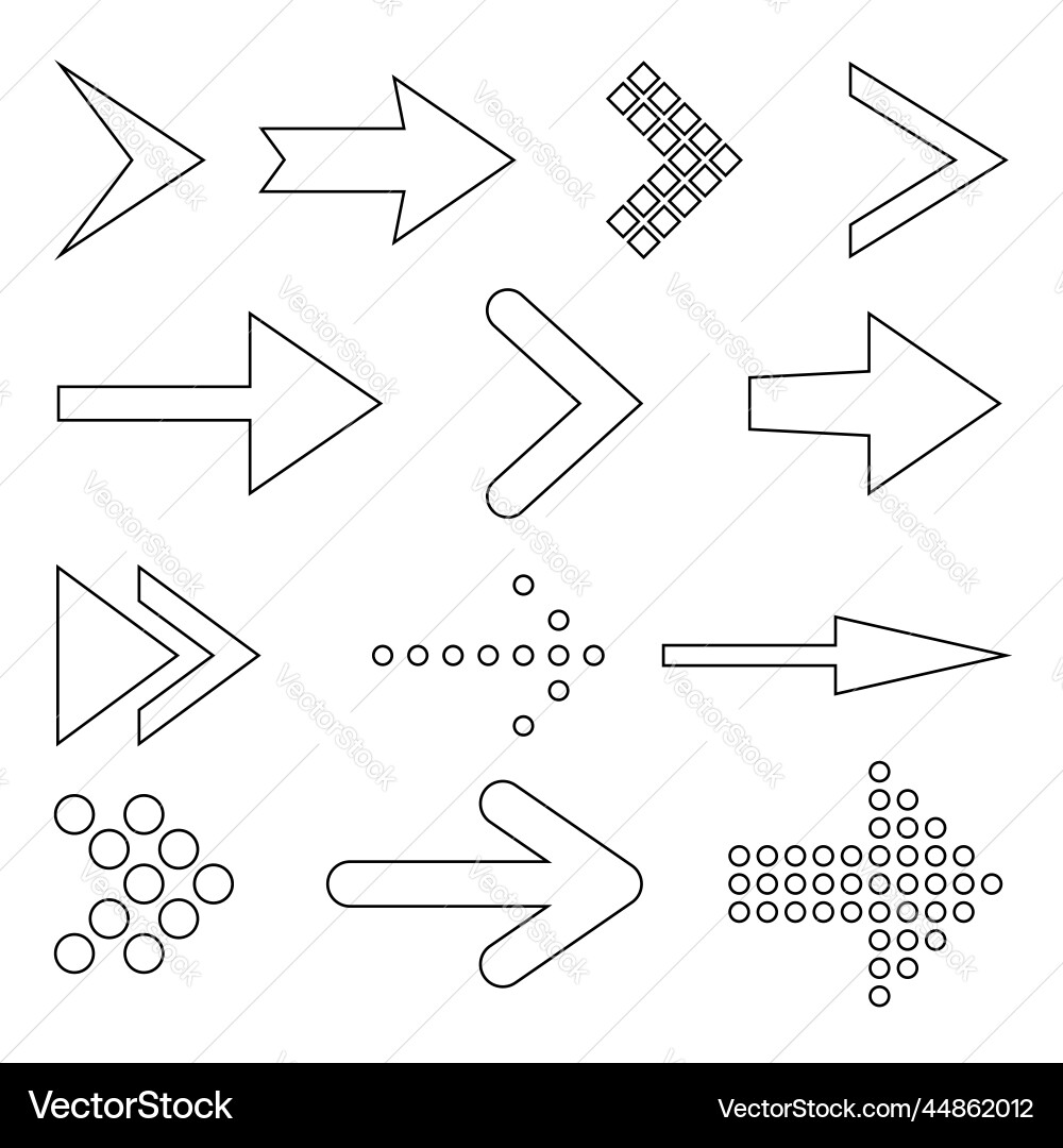 Arrow set Arrow set vector image