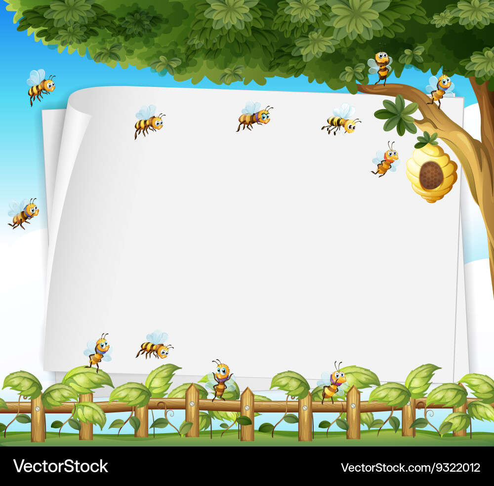 Beehive Paper Template vector image