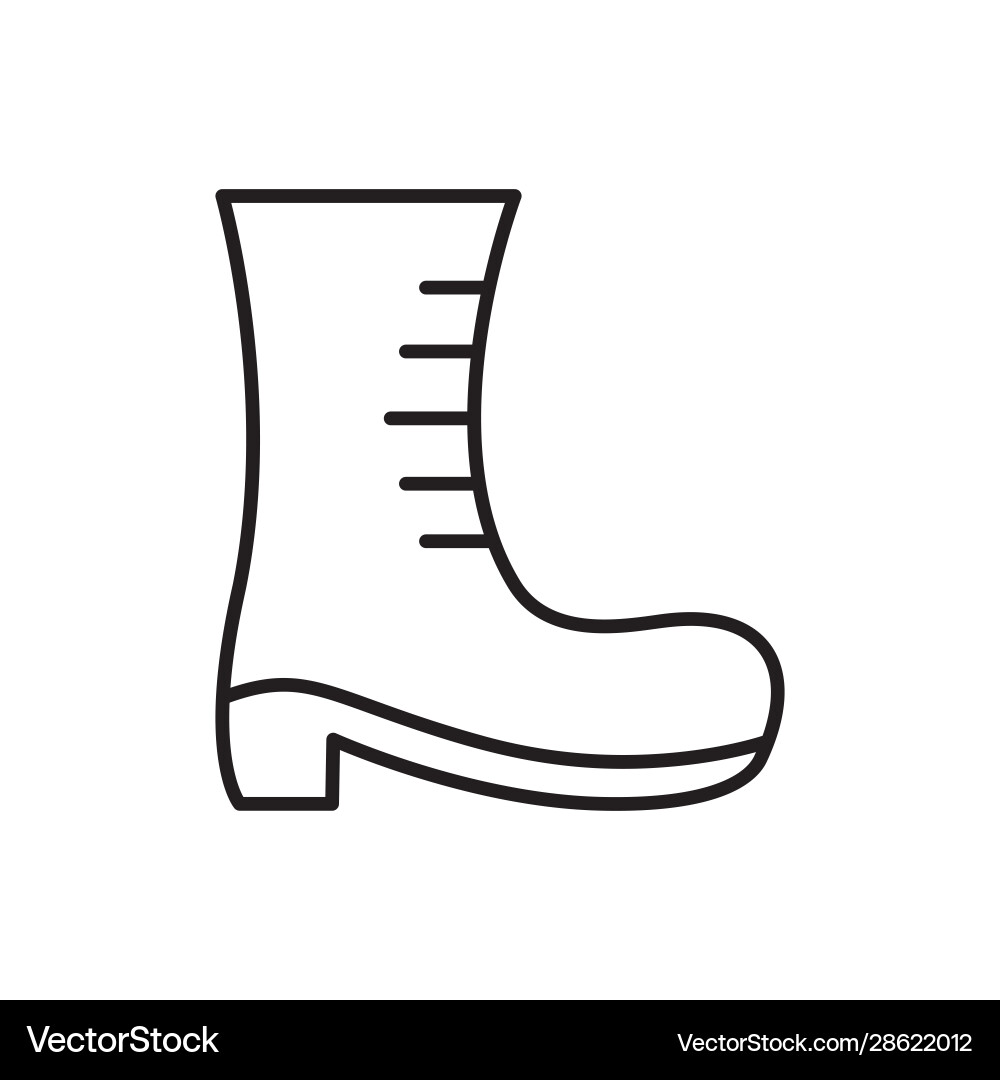 Boot with lacing icon thin line art template Boot with lacing icon thin line art template vector image