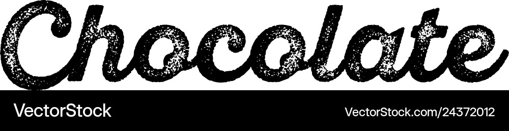 Chocolate stamp on white Vector Image