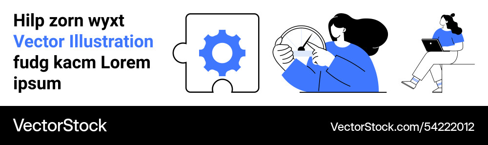 Creative problem solving and online collaboration Creative problem solving and online collaboration vector image