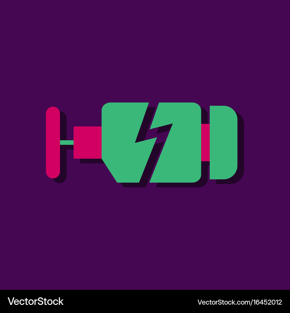 Flat icon design collection broken engine vector image