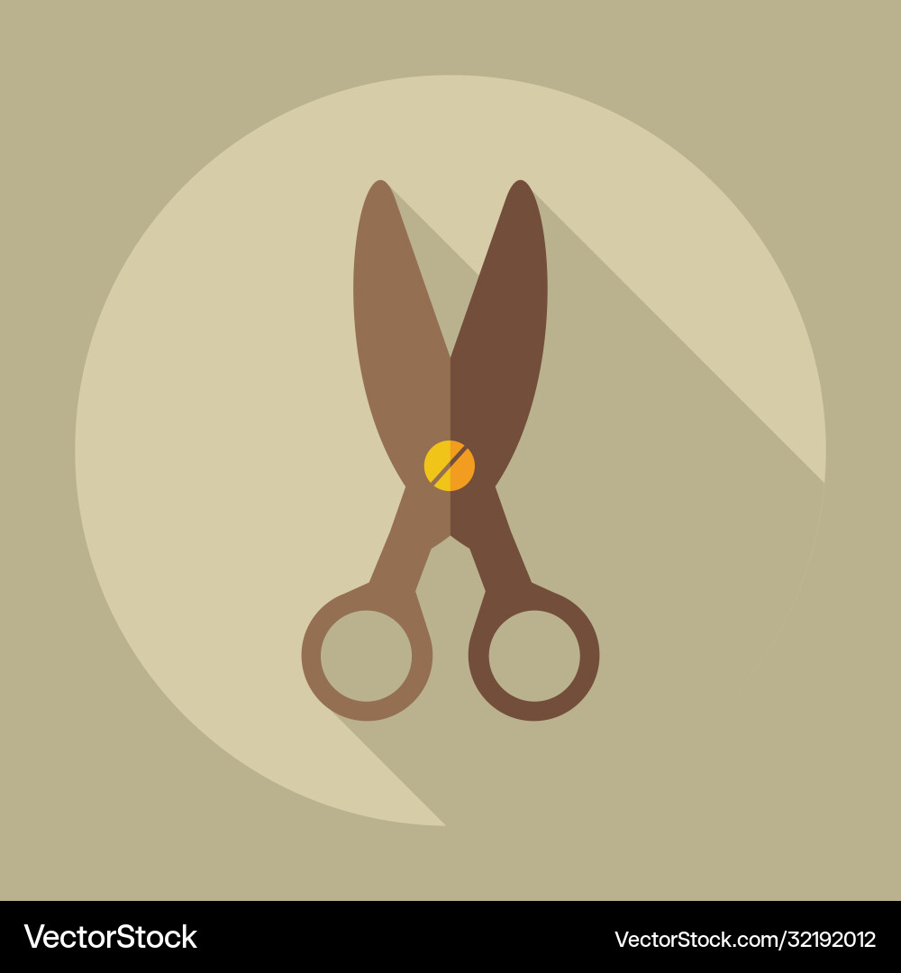 Flat modern design with shadow icons scissors Flat modern design with shadow icons scissors Vector Image