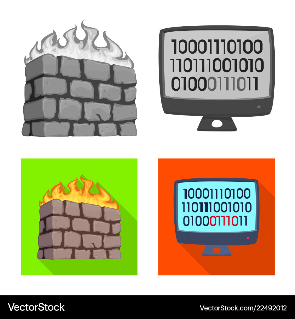 Isolated object of virus and secure sign vector image