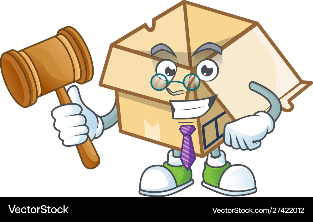 Judge cardboard open isolated on white background Judge cardboard open isolated on white background Vector Image