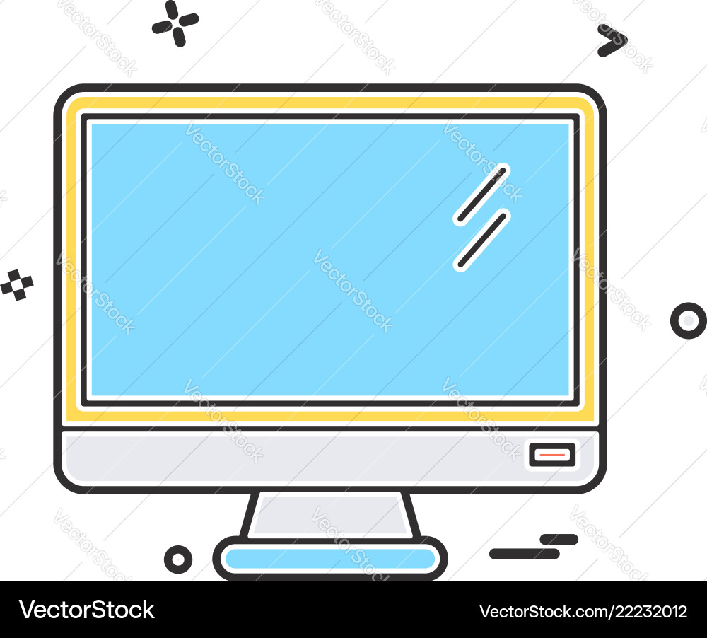 Lcd screen icon design Vector Image
