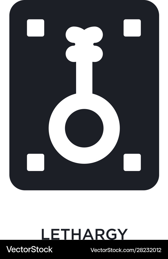 Lethargy isolated icon simple element from zodiac Vector Image