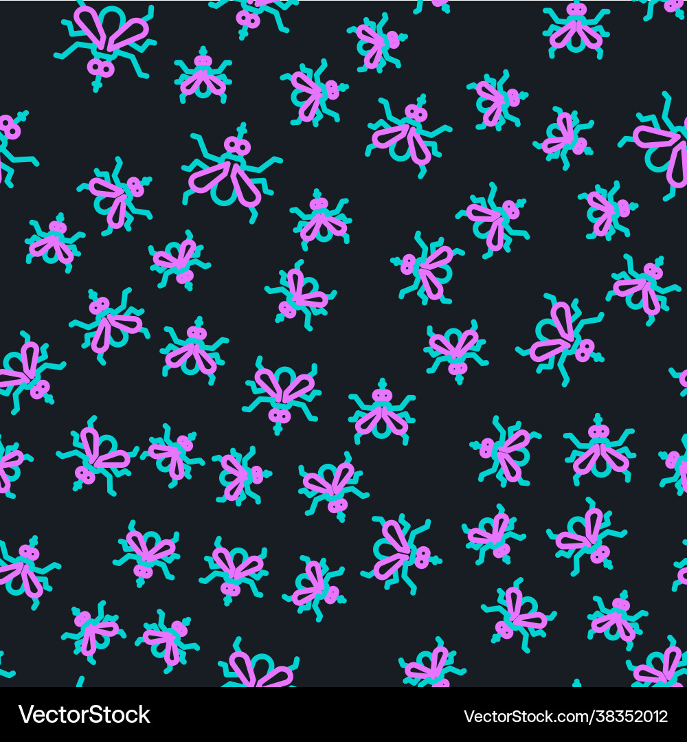 Line mosquito icon isolated seamless pattern Vector Image