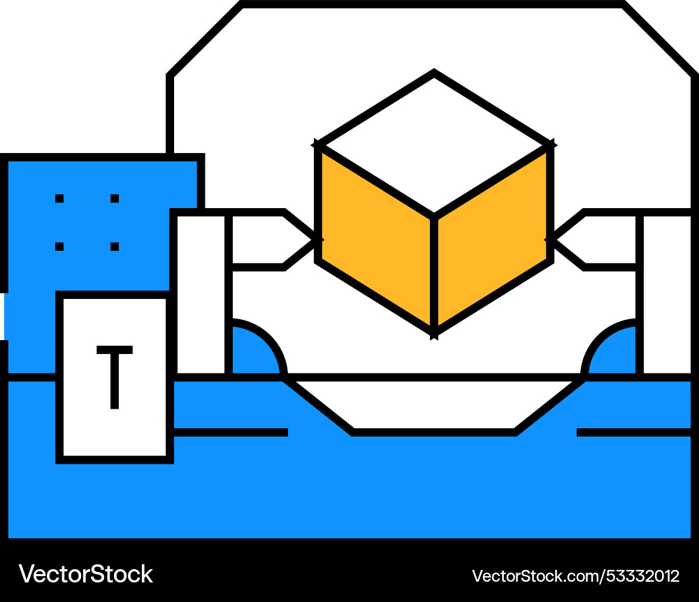 Machine of production icon color Vector Image