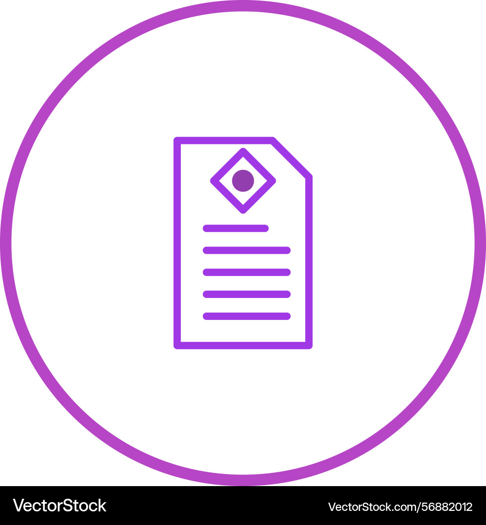 Modern icon of a document with diamond shape Modern icon of a document with diamond shape vector image