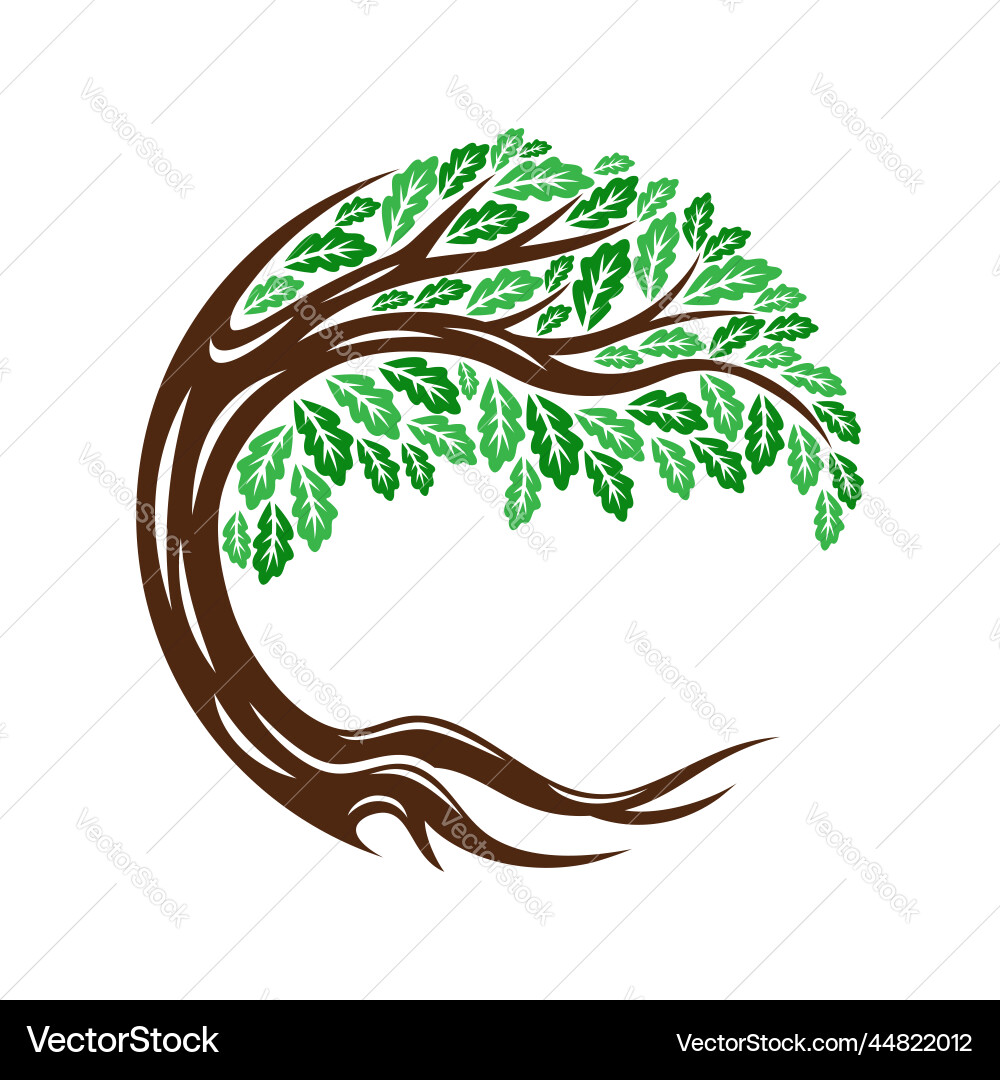 Oak Tree Icon - Simple vector image