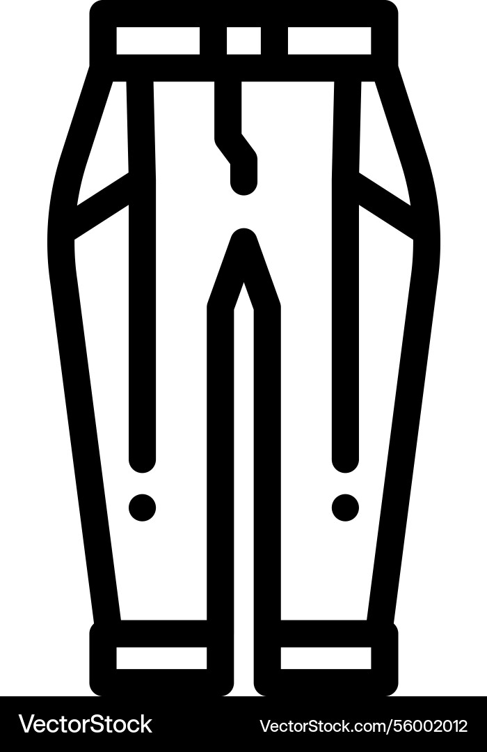 Pants icon thin linear style design isolated Pants icon thin linear style design isolated vector image