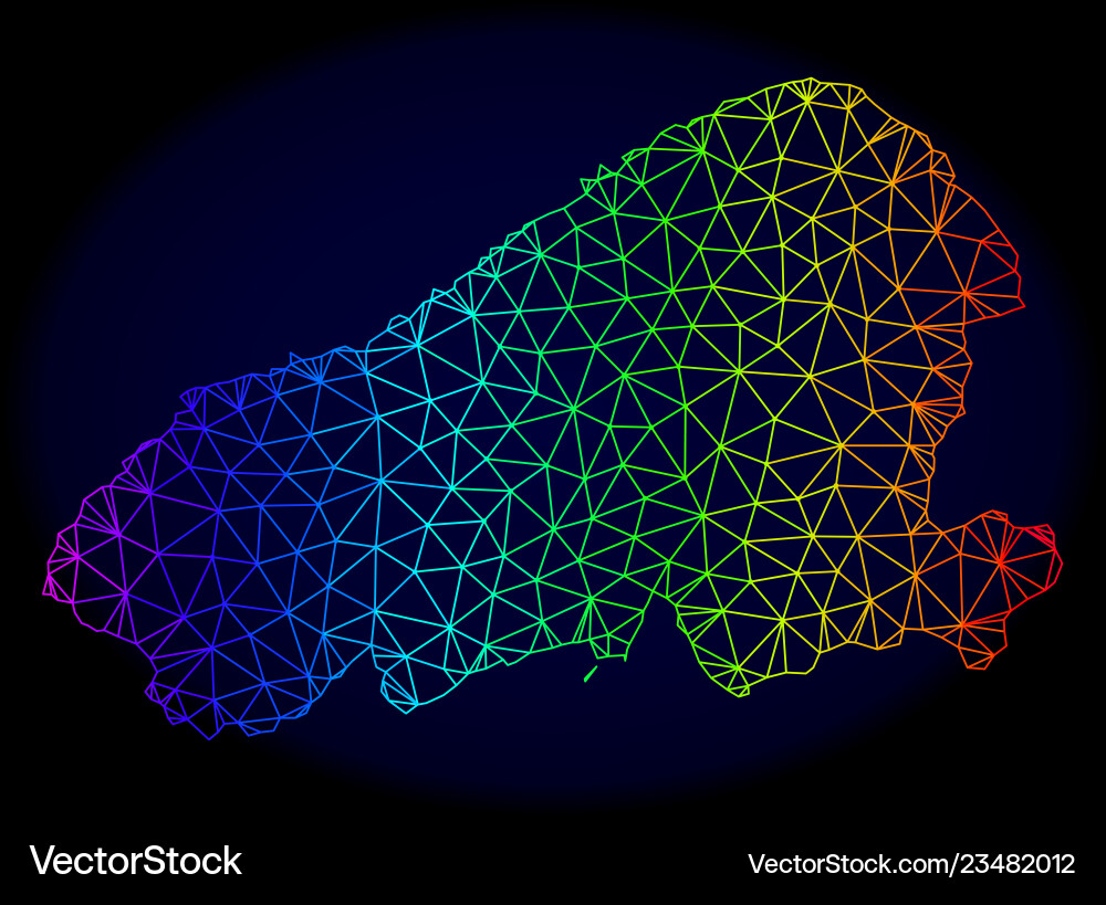Polygonal carcass spectrum mesh map Polygonal carcass spectrum mesh map Vector Image