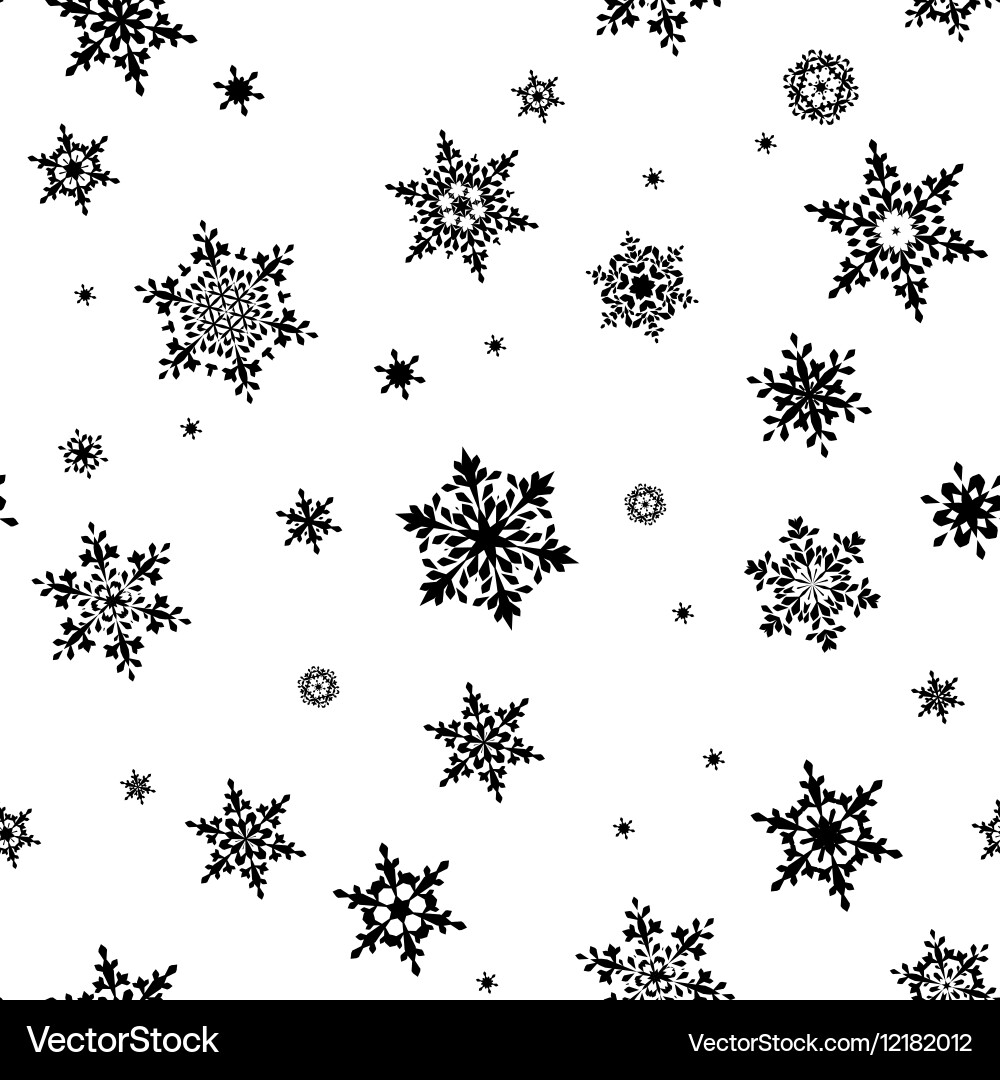 Seamless snowflakes pattern eps 10 vector image
