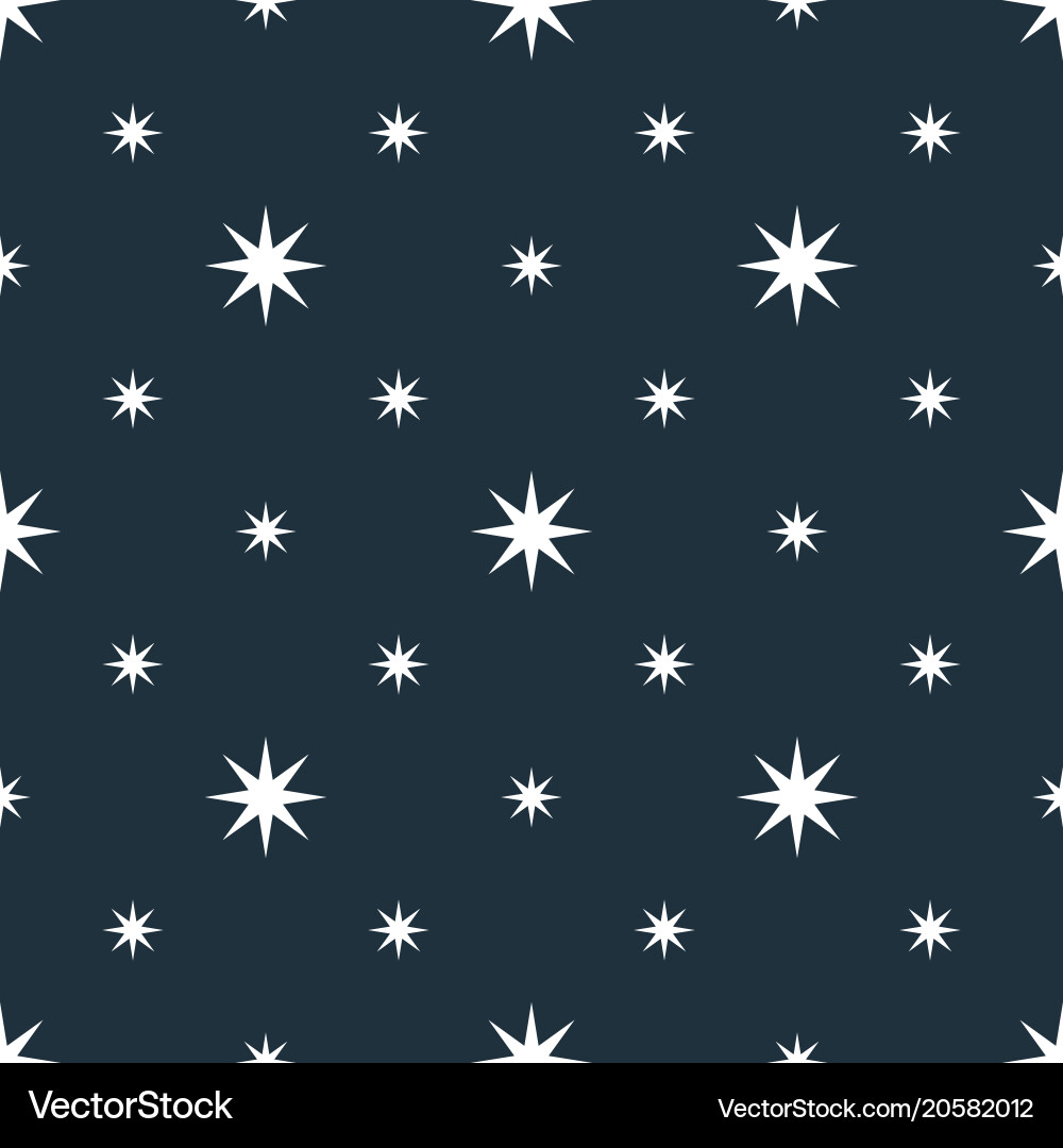 Seamless stars pattern - space background vector image