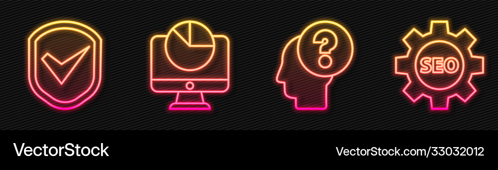 Set line human head with question mark shield Set line human head with question mark shield vector image