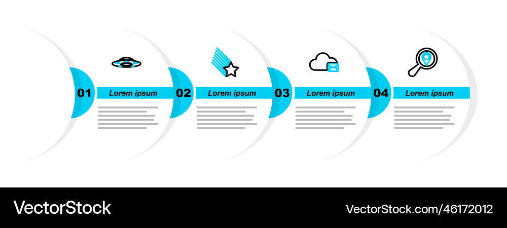 Set line search location cloud mail server Set line search location cloud mail server vector image