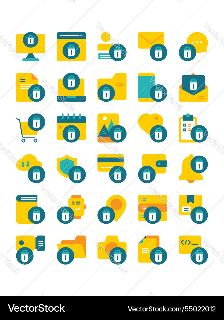 Set of delete remove flat icon Set of delete remove flat icon vector image