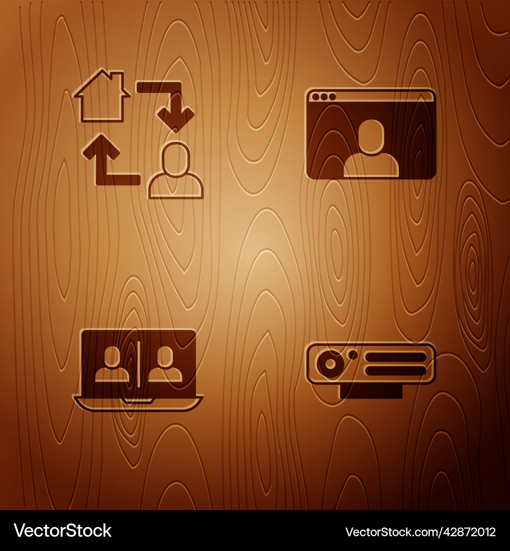 Set web camera online working video chat Set web camera online working video chat vector image
