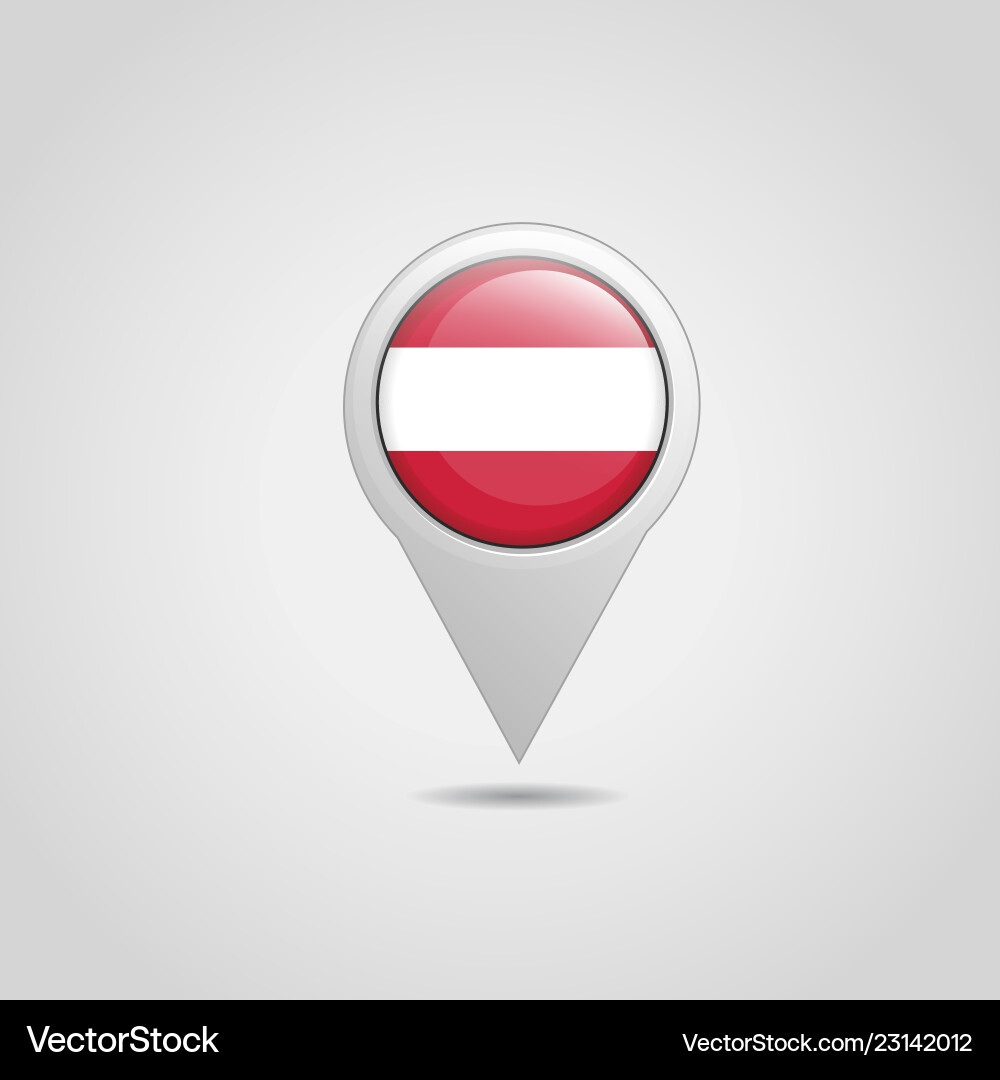 Österreich flag map pointer design Österreich flag map pointer design Vektorbild