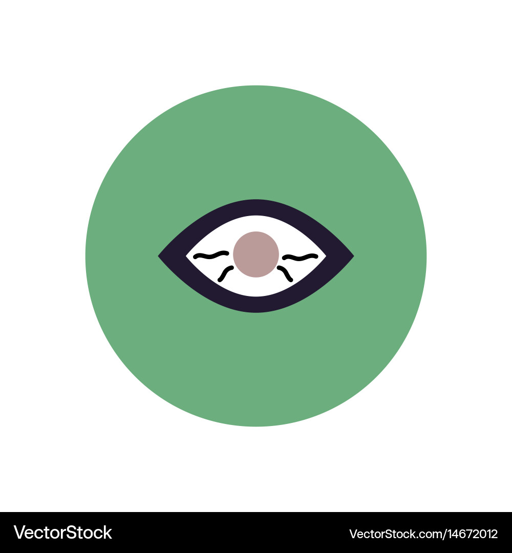 Stylish icon in color circle eye problems vector image