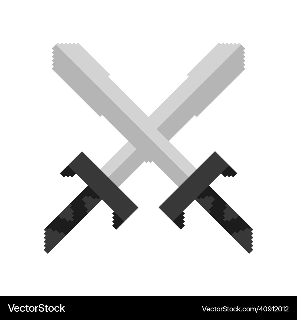 Sword with pixel theme Vector Image