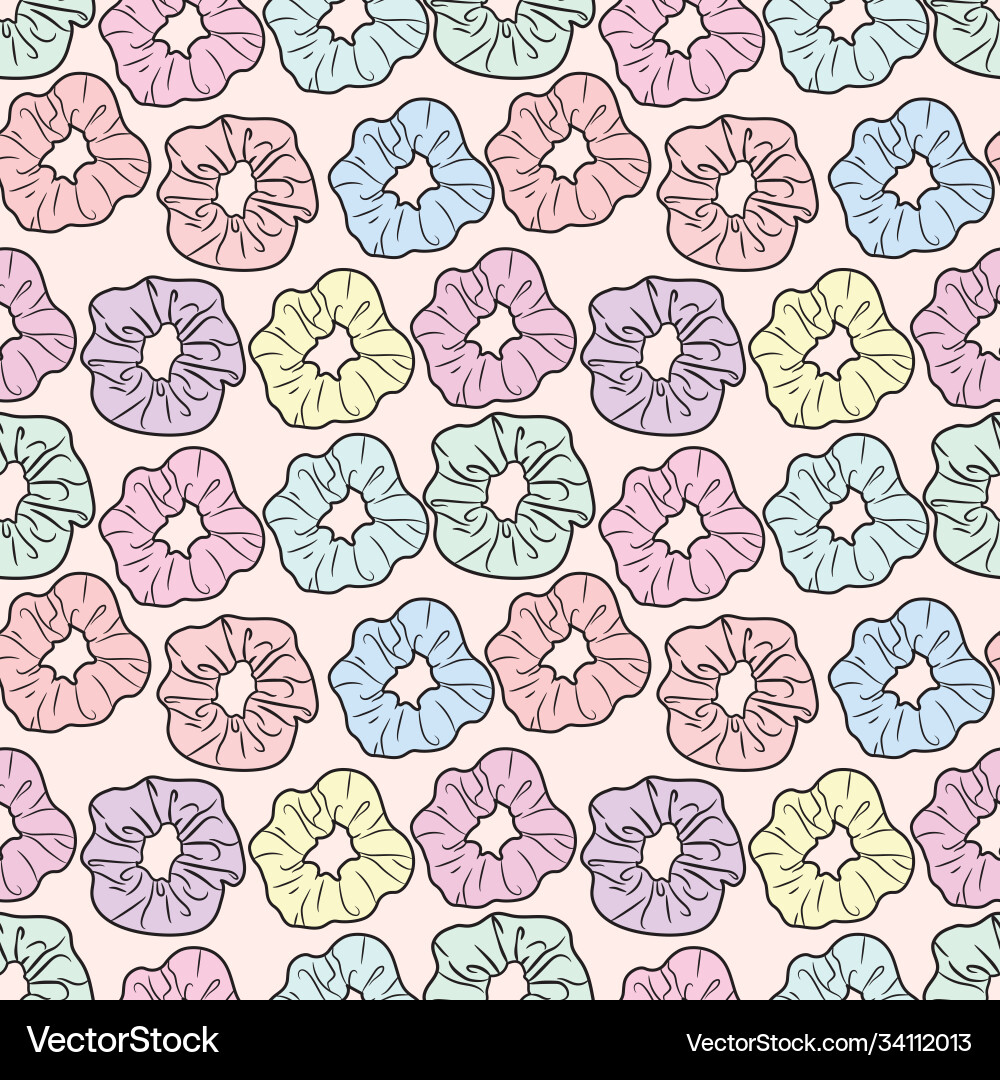 Colorful Scrunchie Pattern Vector Image