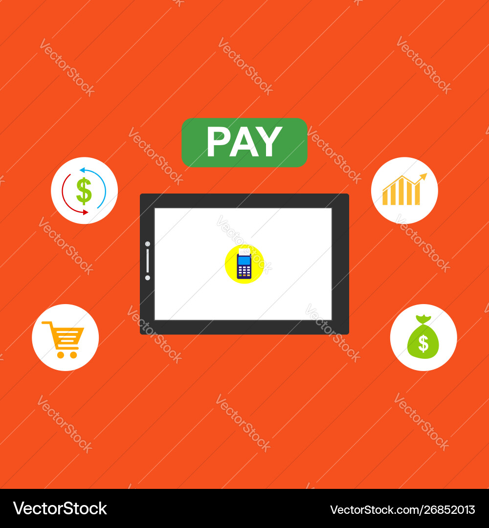 Concept online and mobile payments for web page vector image