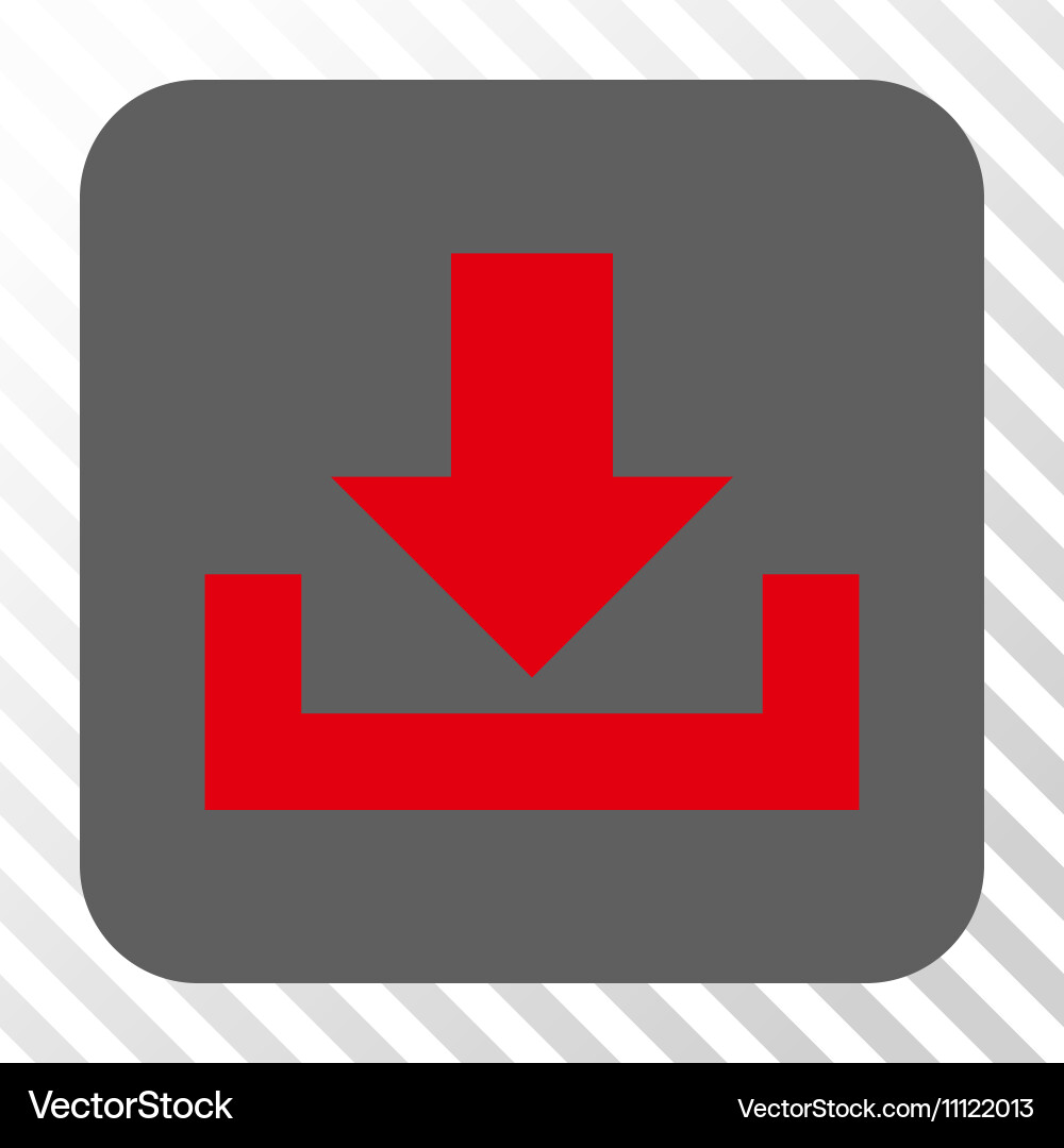 Downloads rounded square button vector image