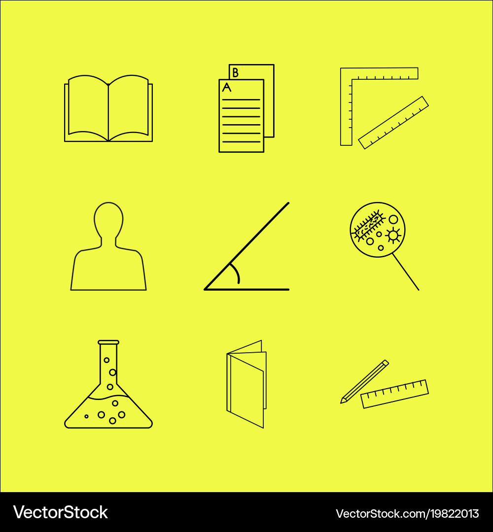 Education linear icon set simple outline icons Vector Image