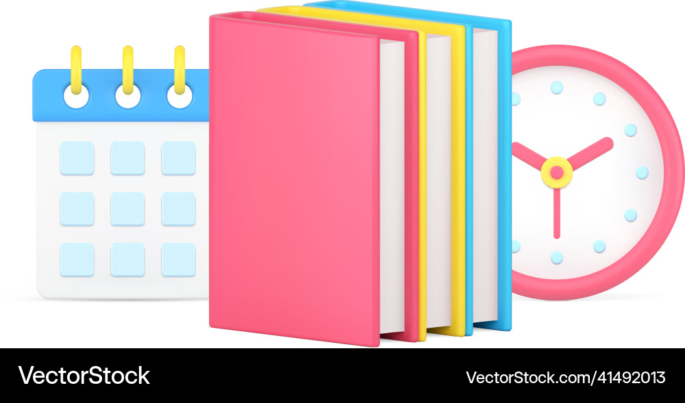 Educational task reading stack of books Educational task reading stack of books vector image