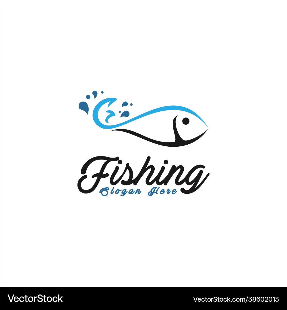 Einzigartiges Fischhaken Logo DesignKonzept und Idee Einzigartiges Fischhaken Logo DesignKonzept und Idee vektorbild