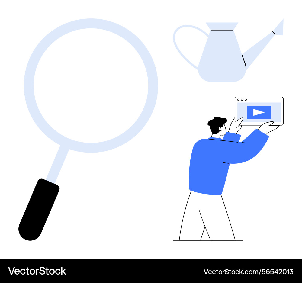 Exploring growth with digital tools featuring Exploring growth with digital tools featuring Vector Image