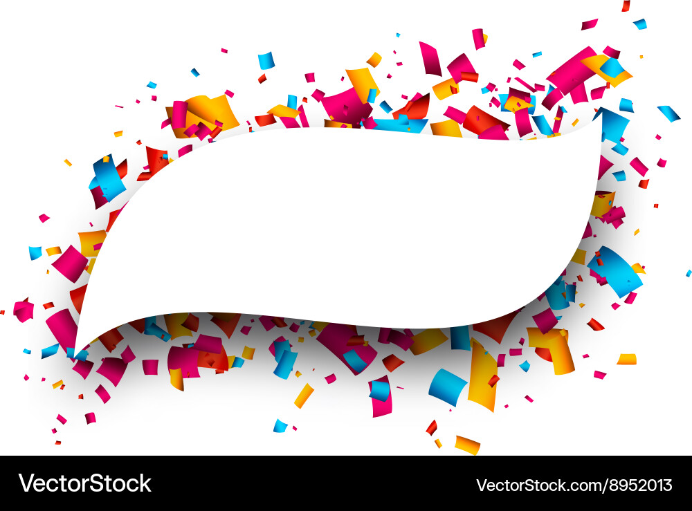 Figured background with confetti vector image