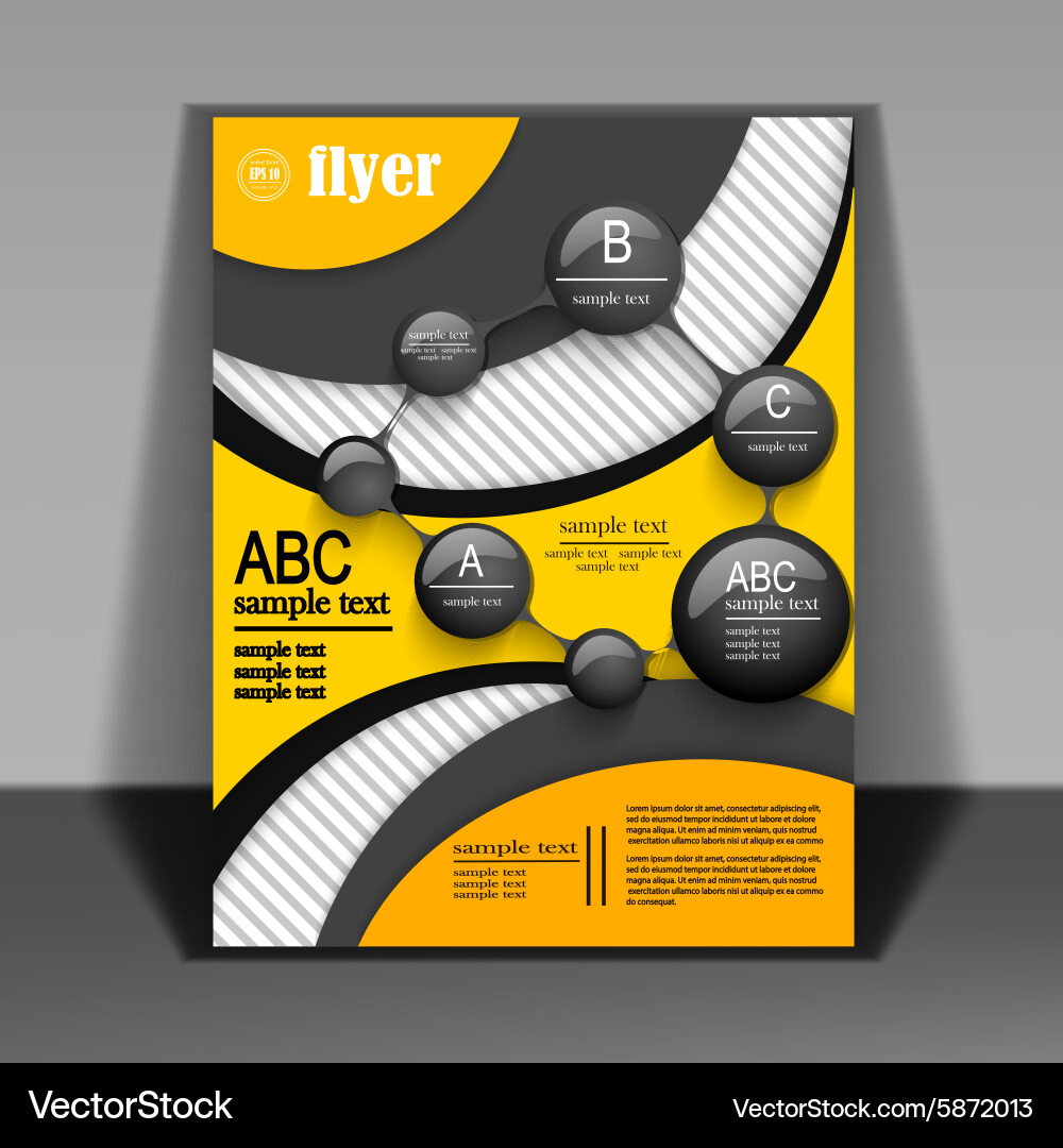 Flyer design or booklet with elements Vector Image