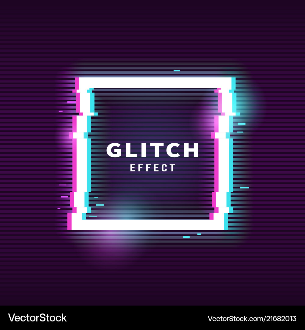 Glitch Frame Effect vector image