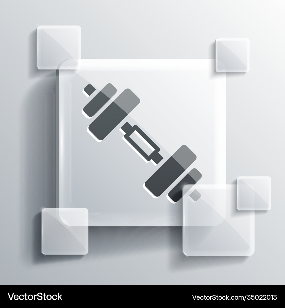 Grey dumbbell icon isolated on background Grey dumbbell icon isolated on background vector image