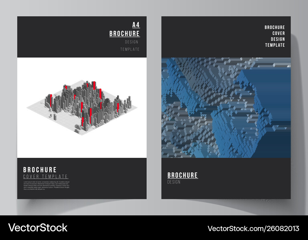 Layout a4 format cover mockups design Layout a4 format cover mockups design vector image