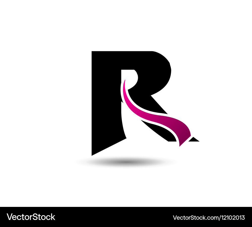 Letter R Logo Abstract Icon vector image