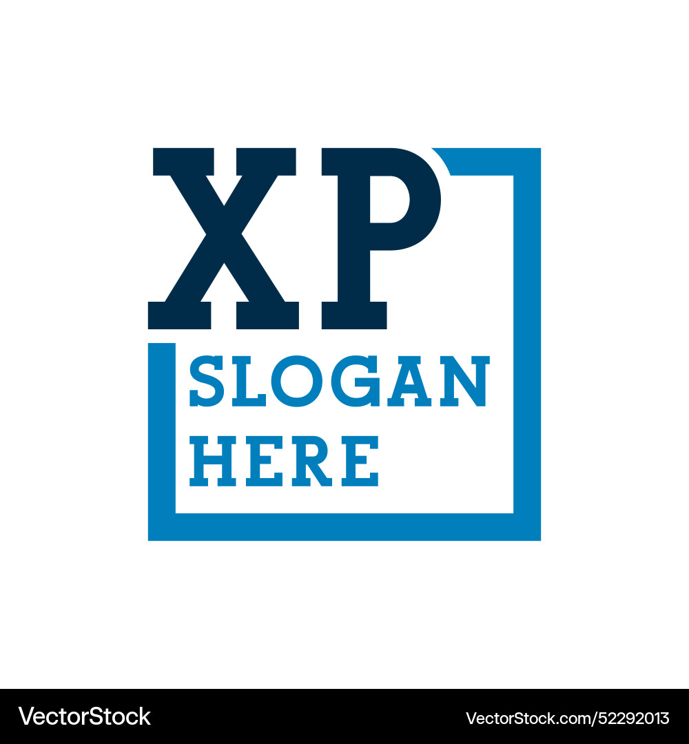 Minimal initials logo letters x and p xp initial Vector Image