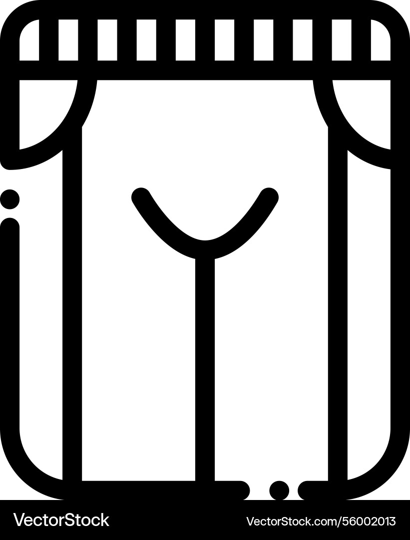 Pants icon thin linear style design isolated Pants icon thin linear style design isolated vector image