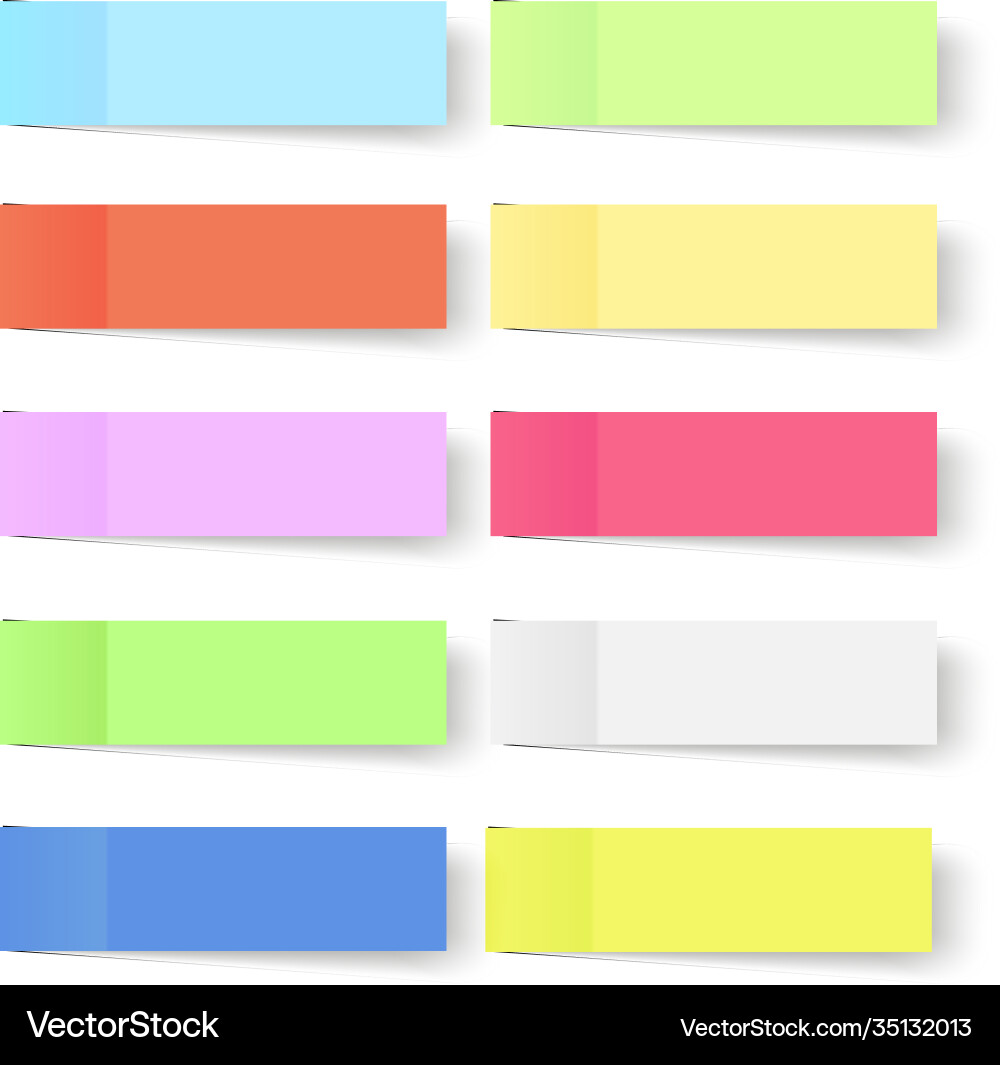 Set colorful sticky notes Set colorful sticky notes vector image