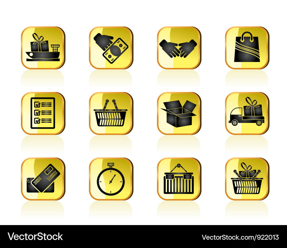 Shipping and logistic icons Vector Image