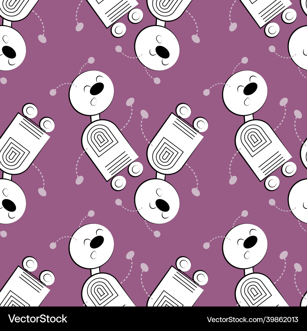 Stylized dancing robots - graphics machine revolt vector image