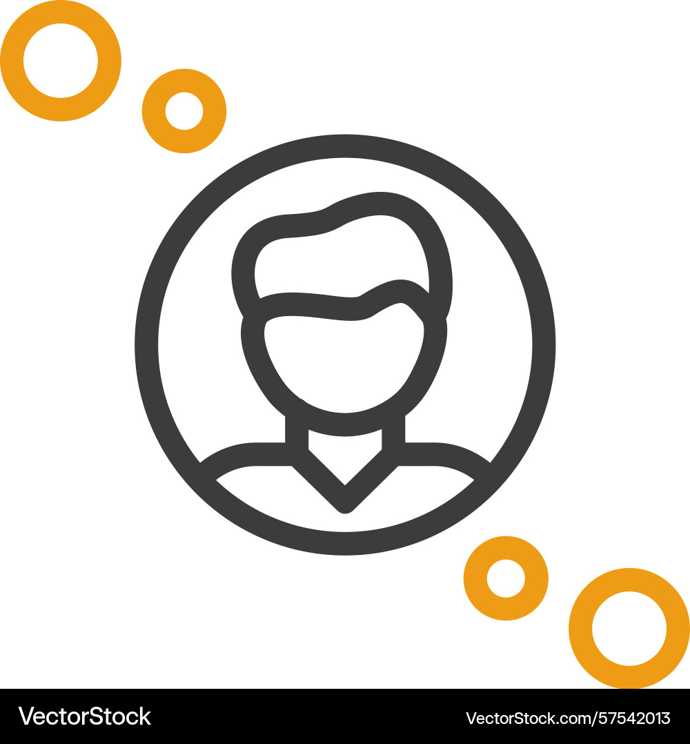 User avatar two color icon Vector Image