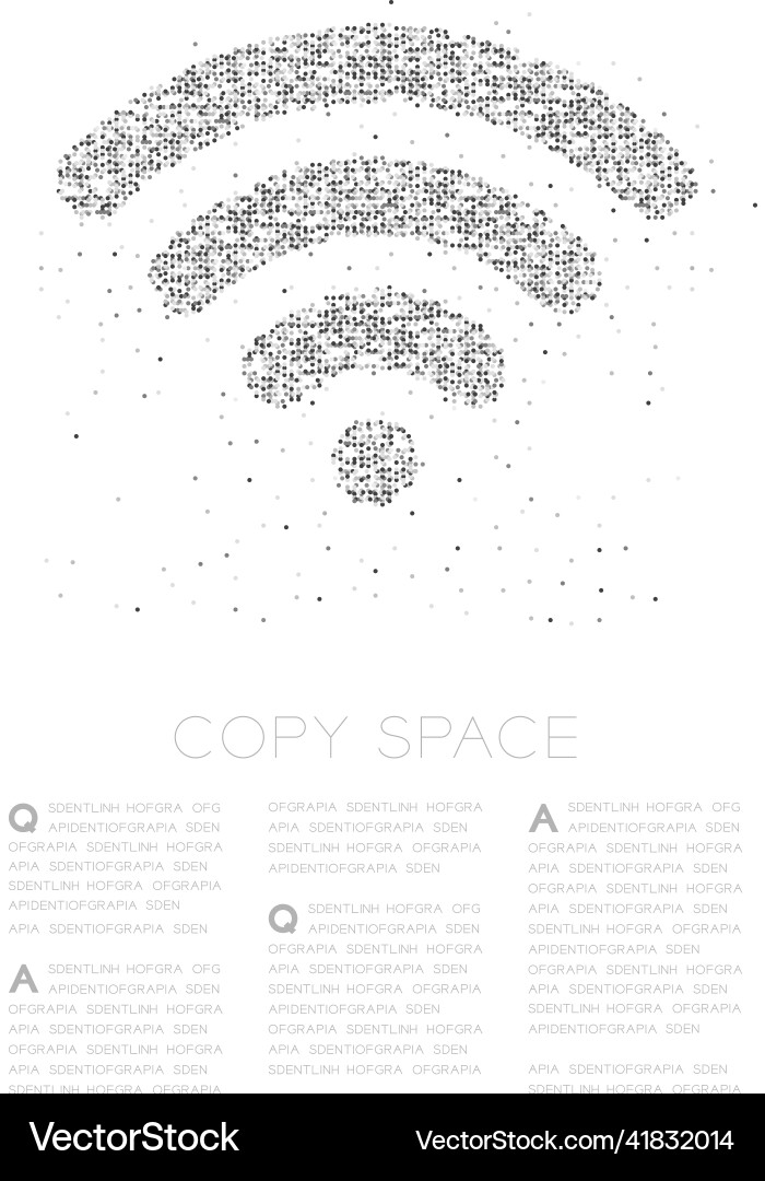 Abstract geometric circle dot pixel pattern wifi Abstract geometric circle dot pixel pattern wifi vector image