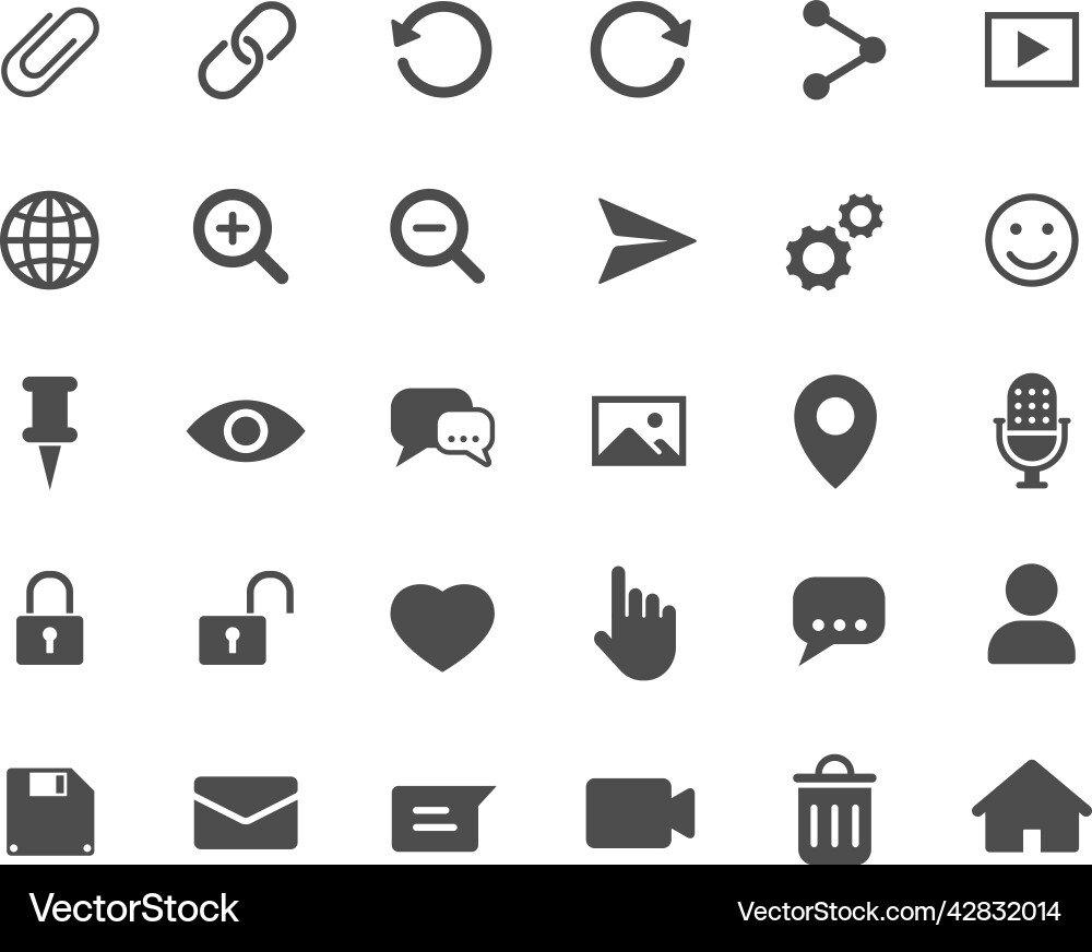 Account web icons ui elements vector image