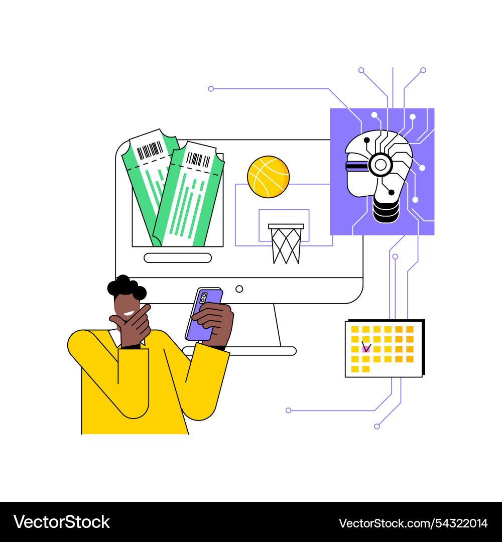 Ai-optimized live events abstract concept vector image