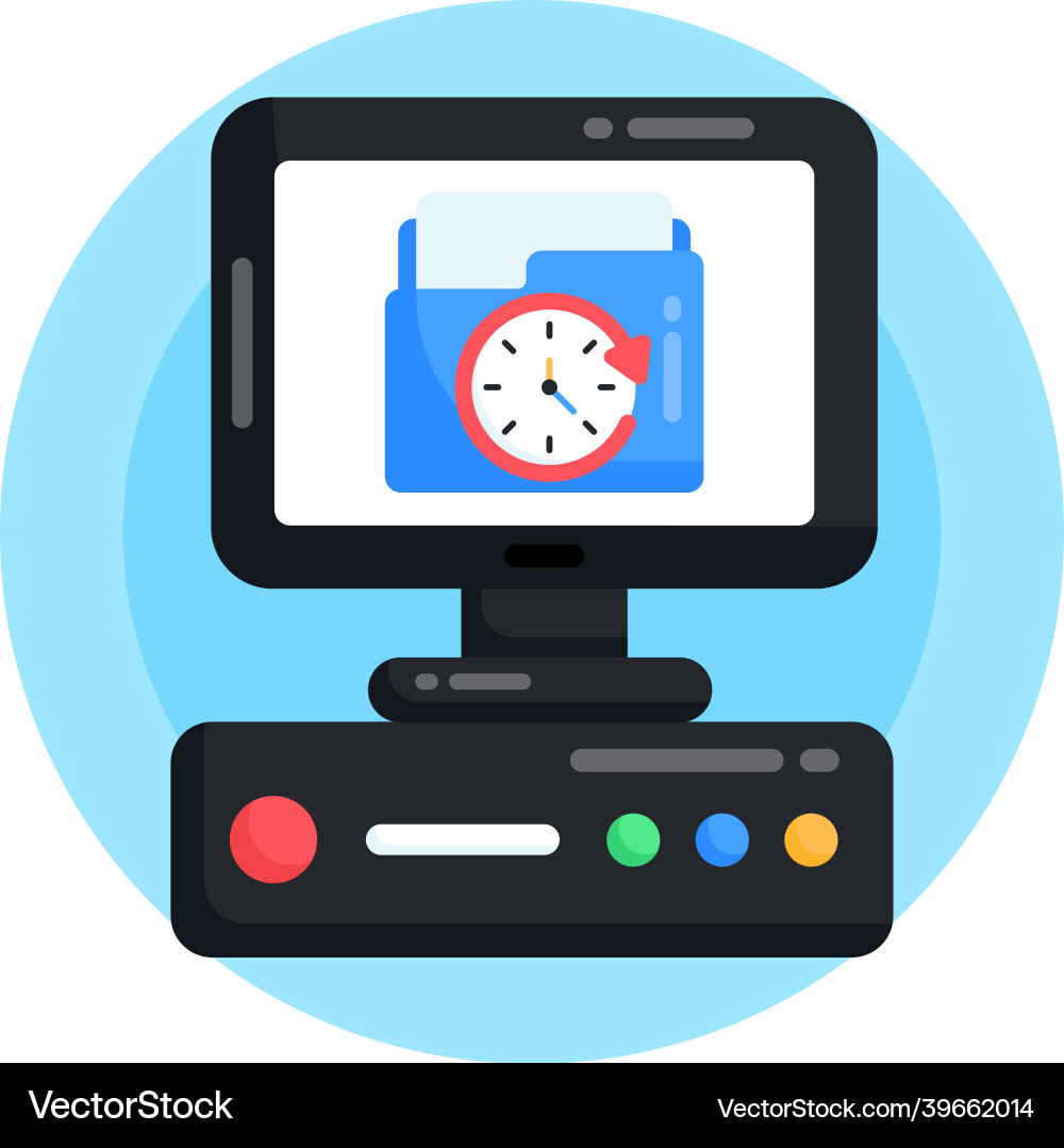 Backup system vector image