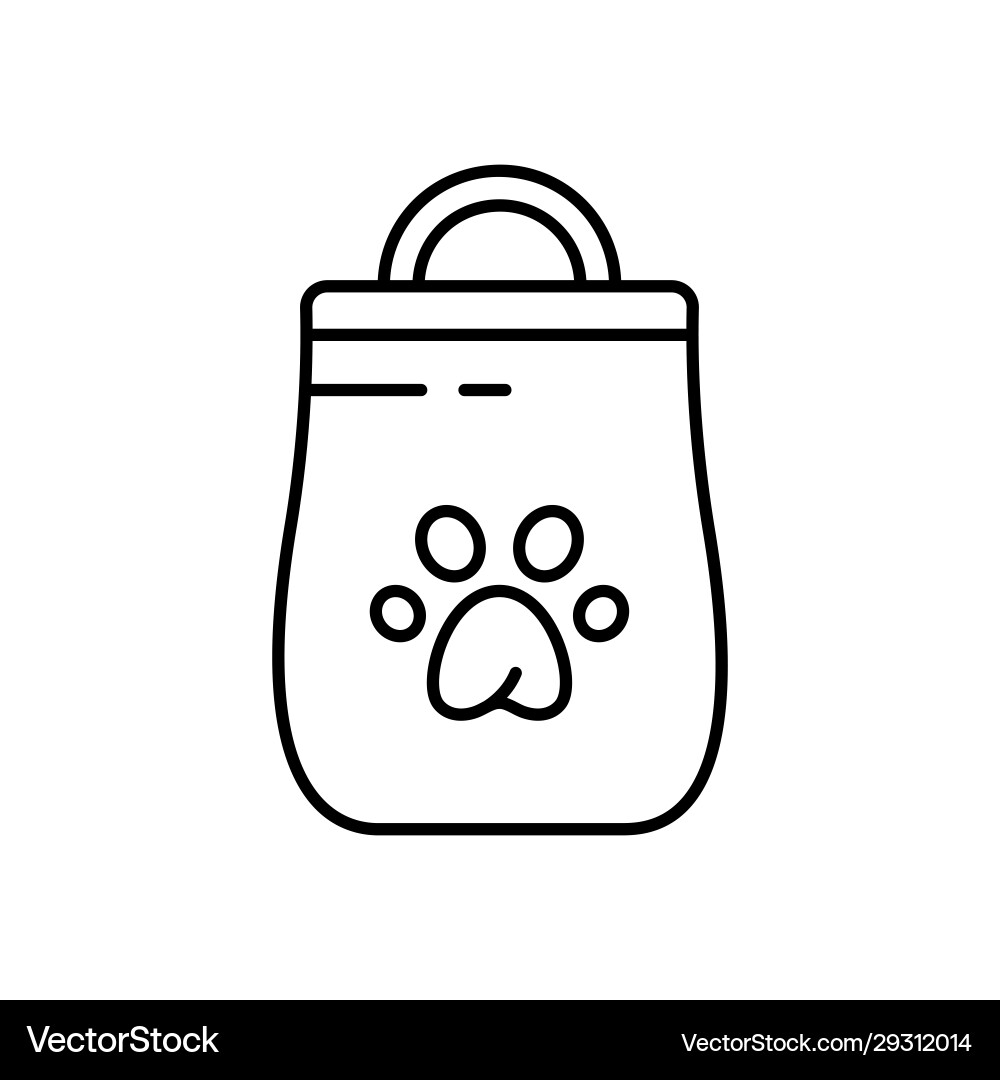 Cat Wurf Toilette oder Hundefutter-Paket Symbol linear Cat Wurf Toilette oder Hundefutter-Paket Symbol linear vektorbild